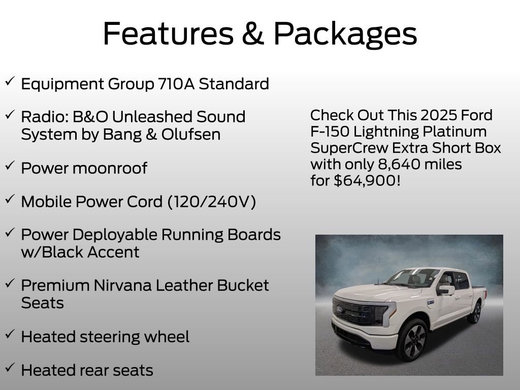 Used 2025 Ford F150 Lightning Platinum AWD/4WD image 4