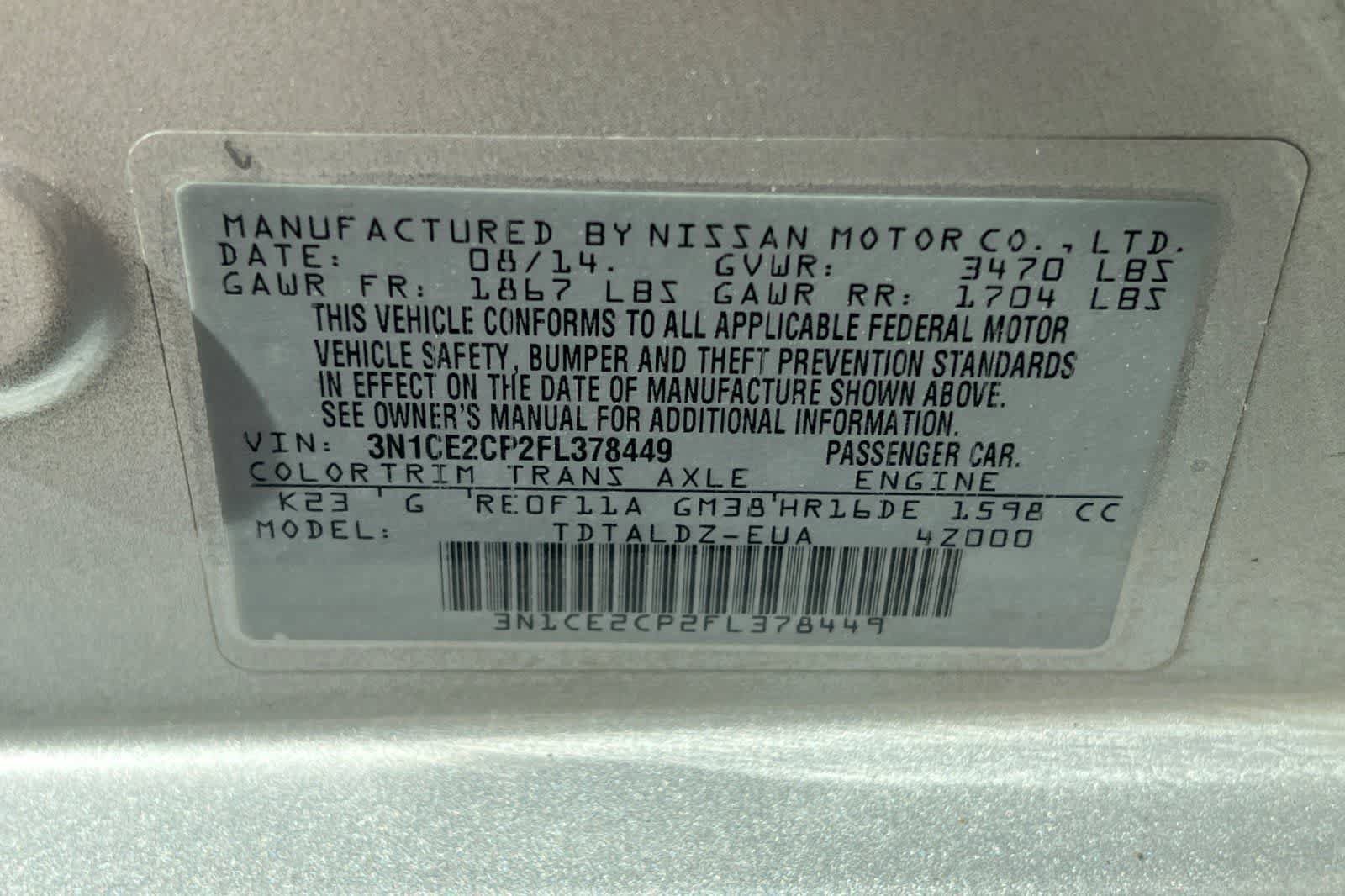 Used 2015 Nissan Versa Note SV FWD image 35