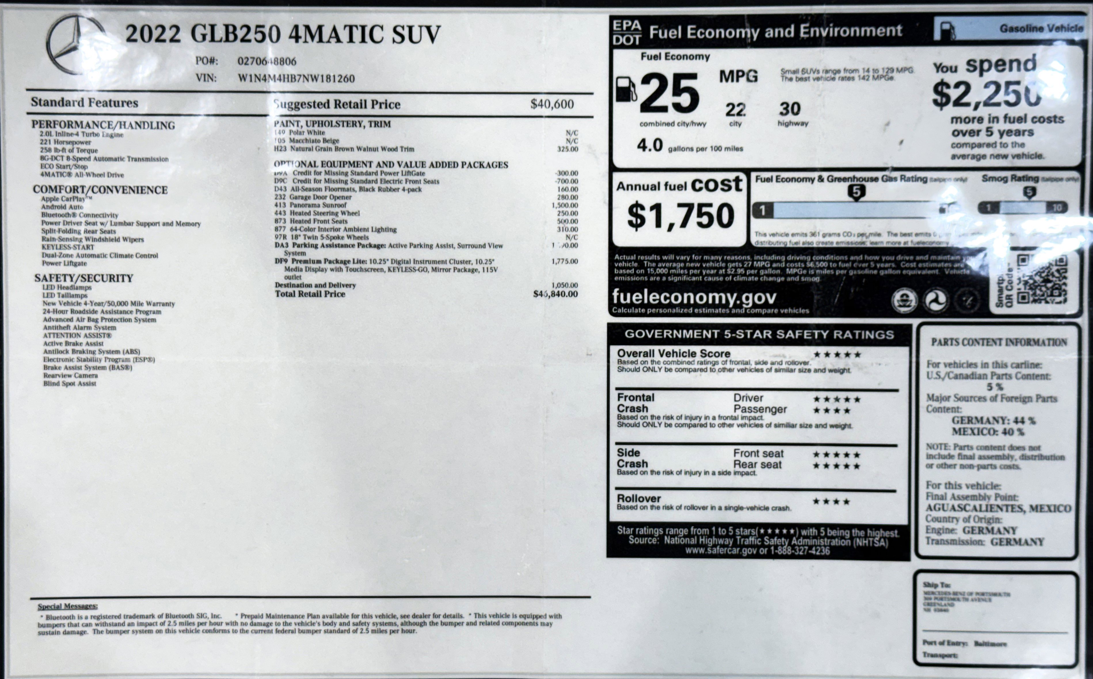 Used 2022 Mercedes-Benz GLB 250 4MATIC image 2