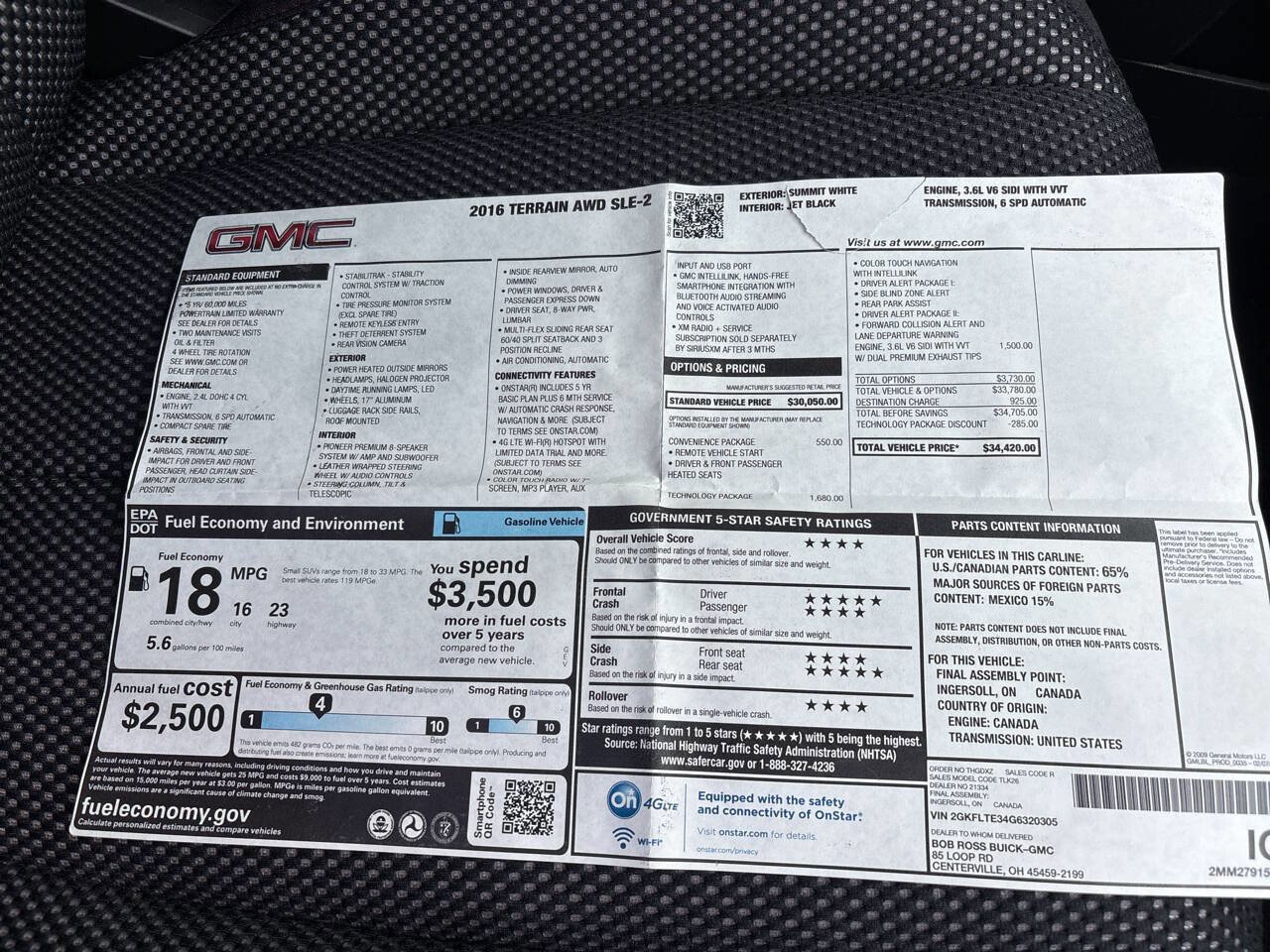 Used 2016 GMC Terrain SLE w/ Technology Package AWD/4WD image 21
