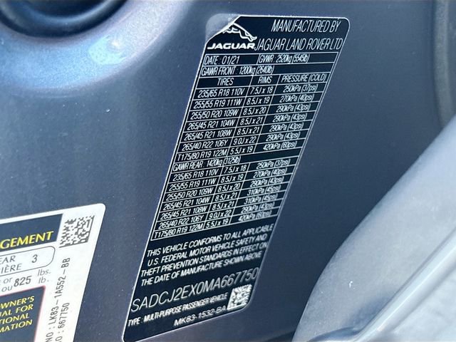Used 2021 Jaguar F-PACE S image 44