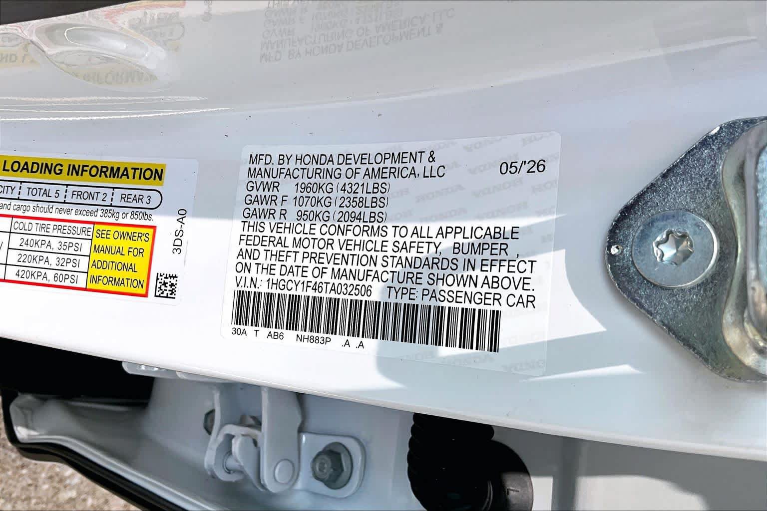 New 2026 Honda Accord SE image 22