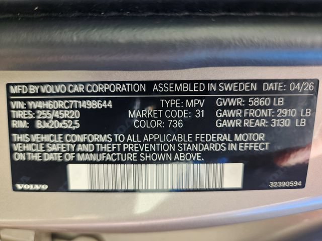 New 2026 Volvo XC60 T8 Plus w/ Climate Package AWD/4WD image 24