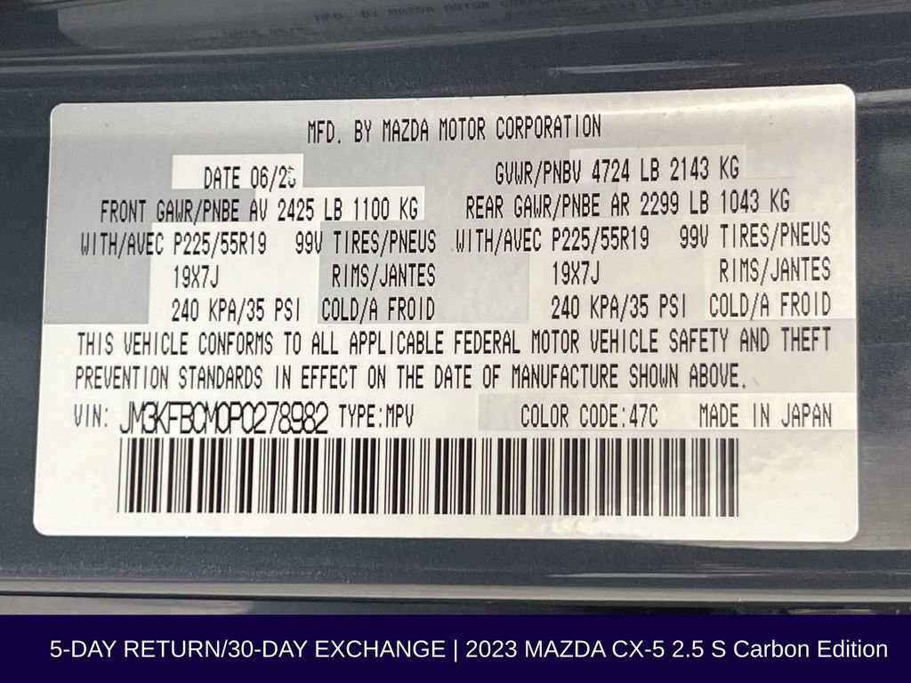 Used 2023 MAZDA CX-5 Carbon Edition AWD/4WD image 38