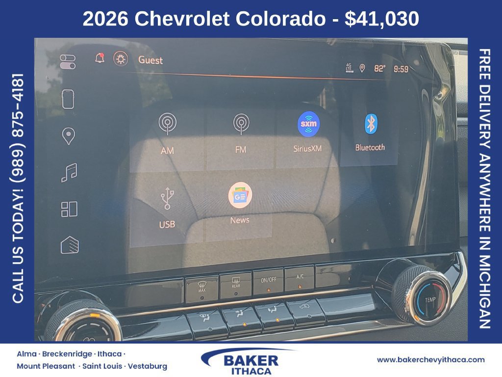 New 2026 Chevrolet Colorado W/T w/ WT Custom Package AWD/4WD image 16