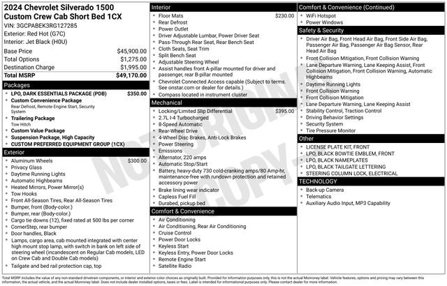 Certified 2024 Chevrolet Silverado 1500 Custom w/ LPO, Dark Essentials Package RWD image 28
