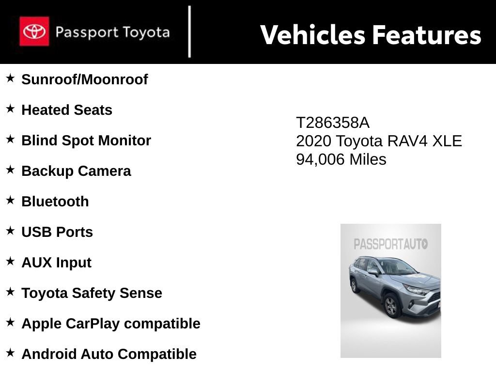 Used 2020 Toyota RAV4 XLE w/ Convenience Package AWD/4WD image 5