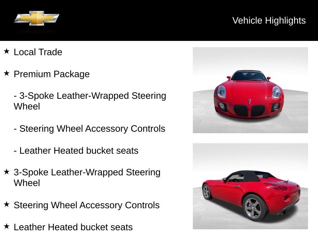 Used 2009 Pontiac Solstice GXP w/ Premium Package RWD image 18