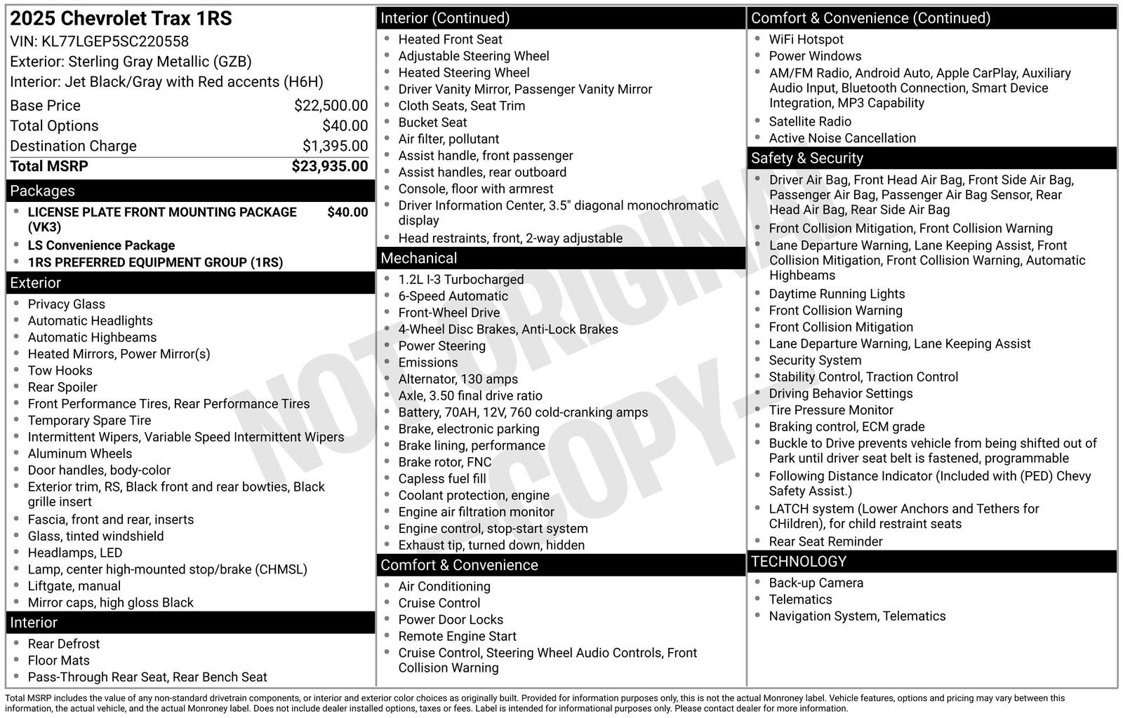 Used 2025 Chevrolet Trax RS image 41