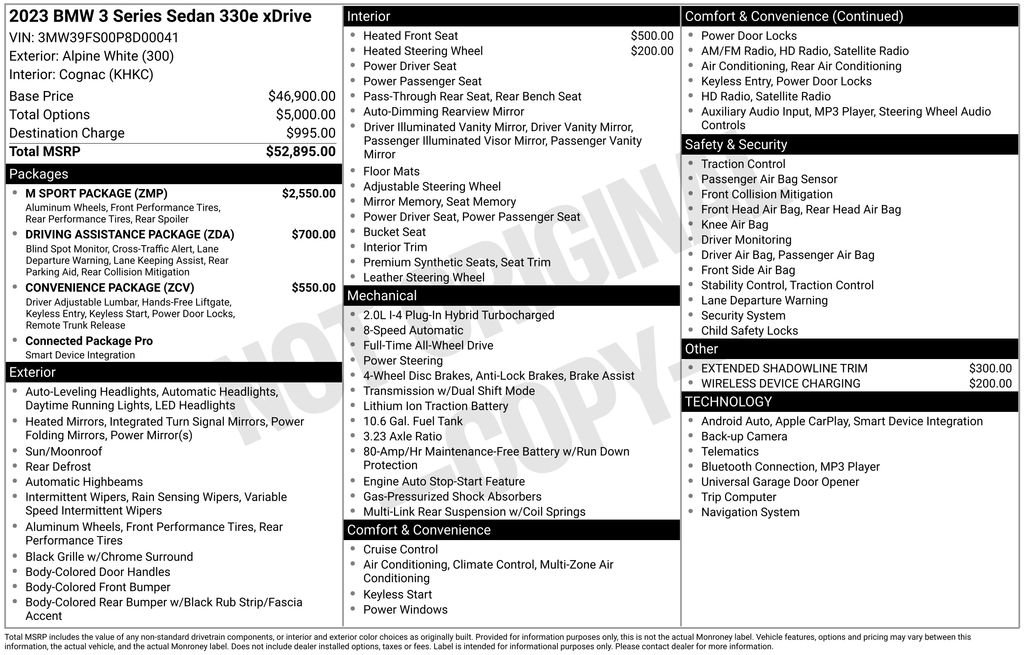 Used 2023 BMW 330e xDrive w/ M Sport Package image 2