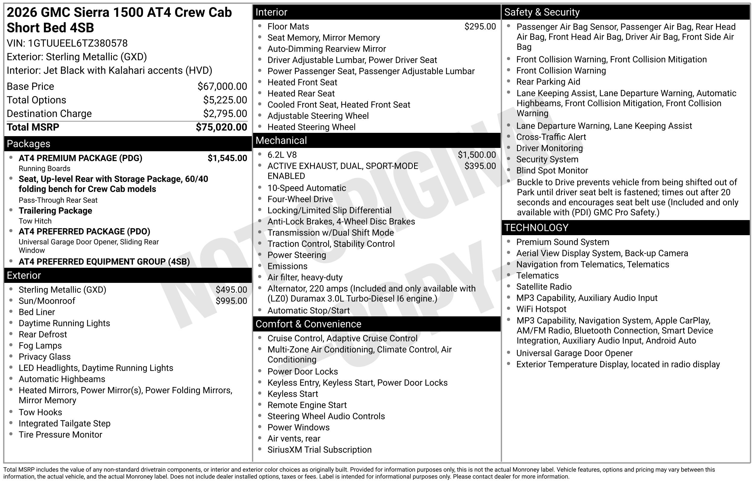 New 2026 GMC Sierra 1500 AT4 w/ AT4 Premium Package AWD/4WD image 3
