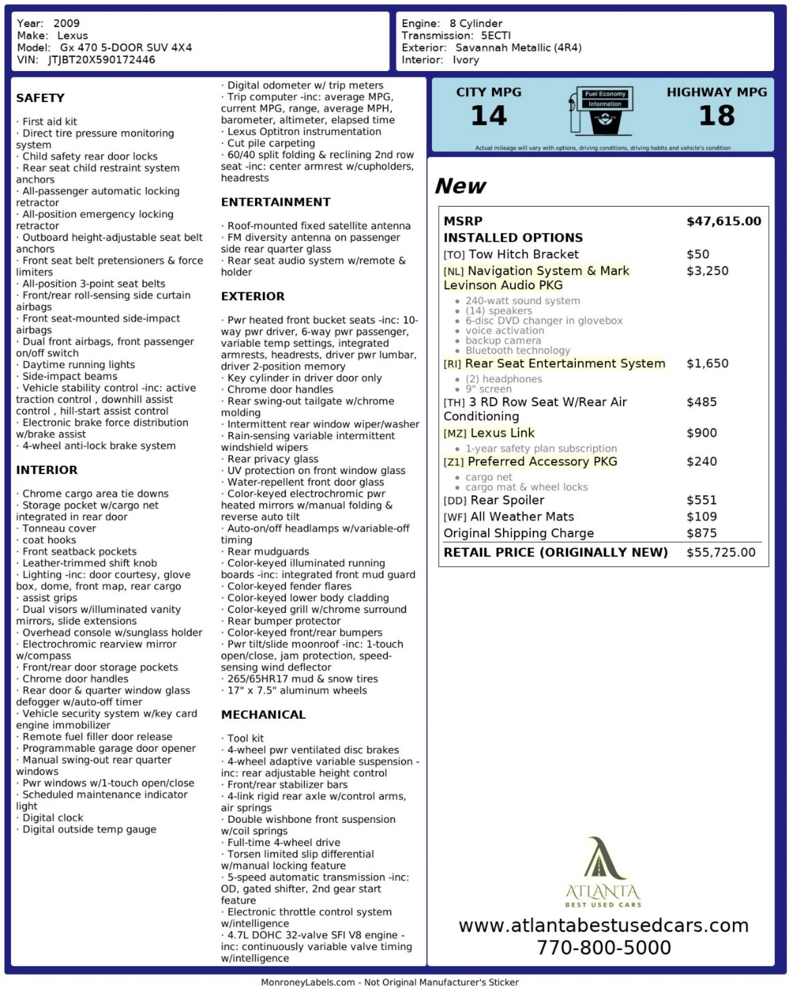 Used 2009 Lexus GX 470 image 54