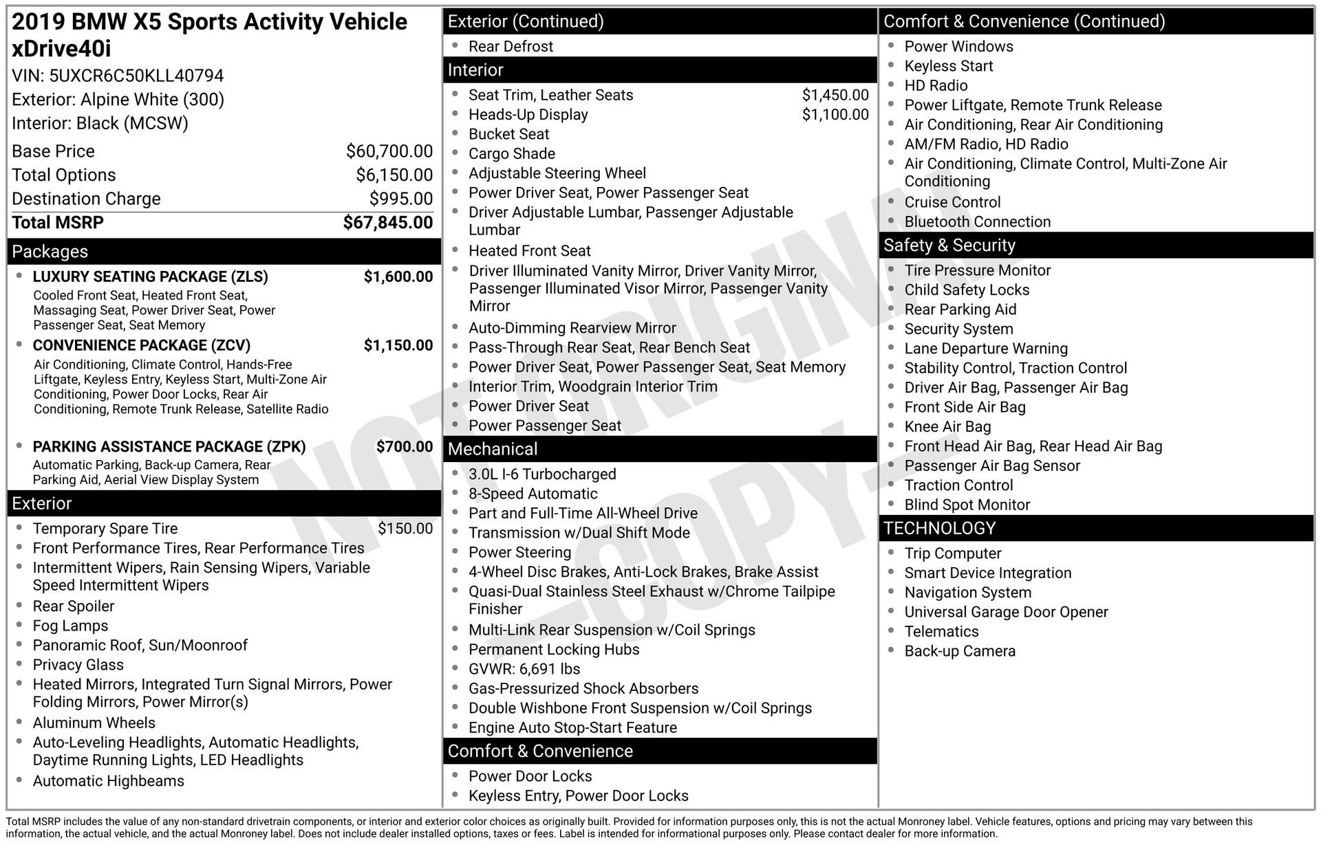 Used 2019 BMW X5 xDrive40i w/ Luxury Seating Package image 17