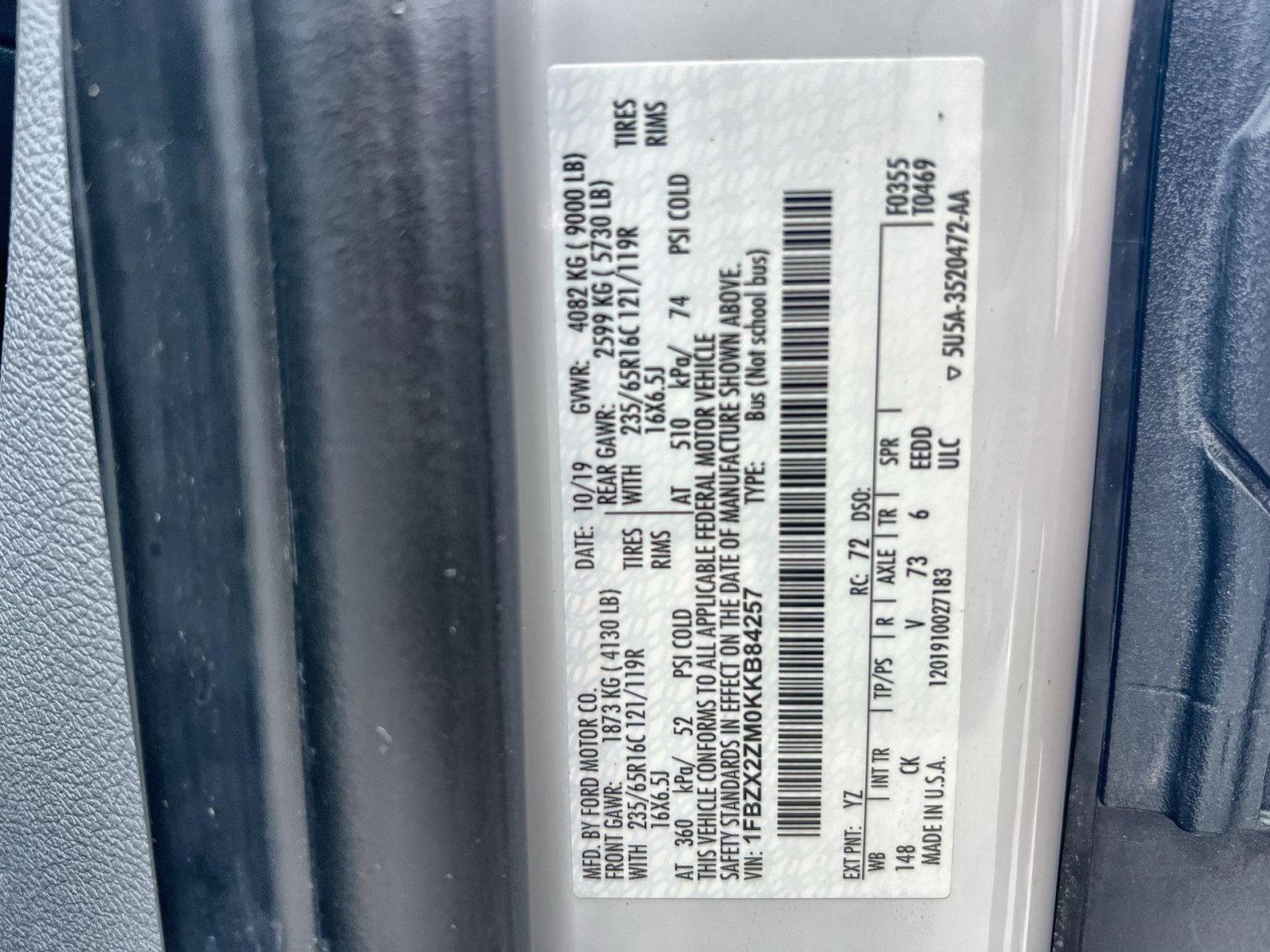 Certified 2019 Ford Transit 350 XLT image 28