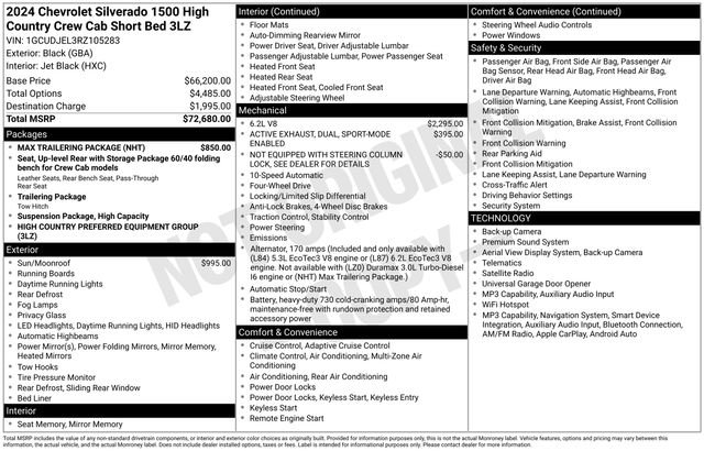 Certified 2024 Chevrolet Silverado 1500 High Country w/ Max Trailering Package AWD/4WD image 42
