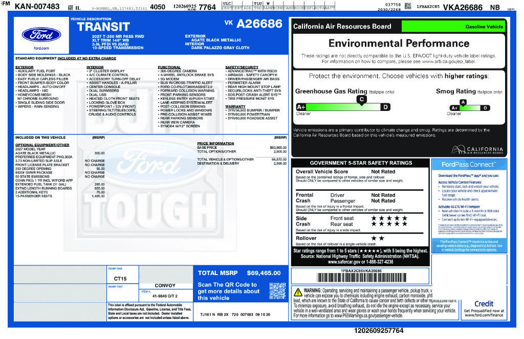 New 2027 Ford Transit 350 XLT RWD image 12