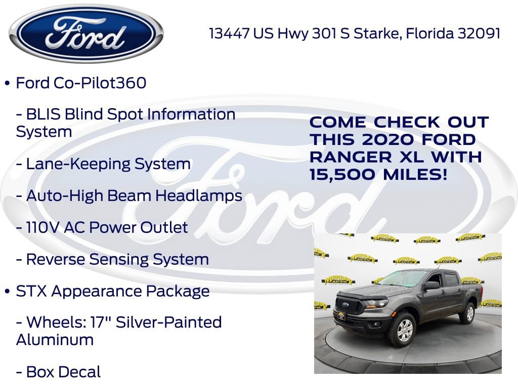 Certified 2020 Ford Ranger XL w/ Equipment Group 101A Mid image 22