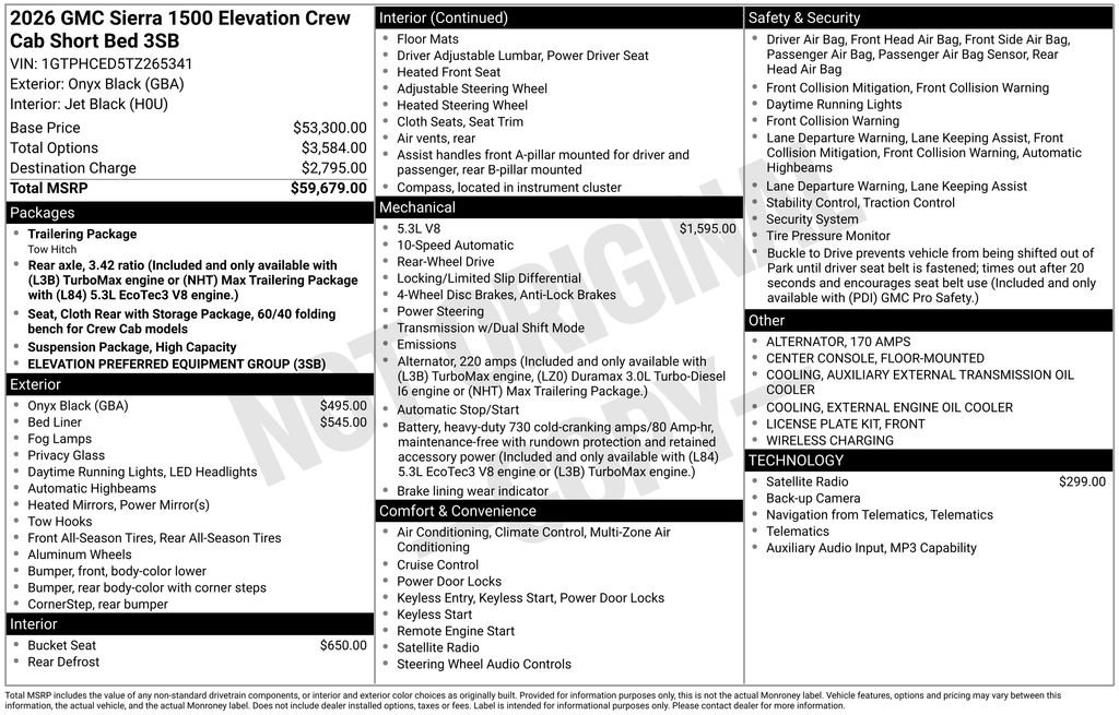 New 2026 GMC Sierra 1500 Elevation RWD image 49