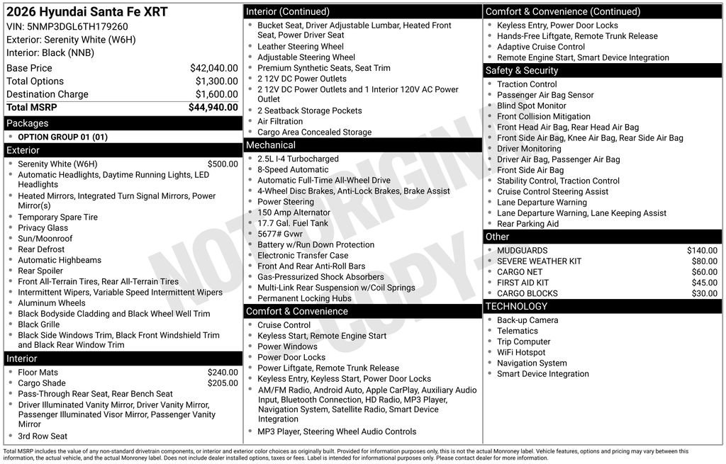 Certified 2026 Hyundai Santa Fe XRT AWD/4WD image 33