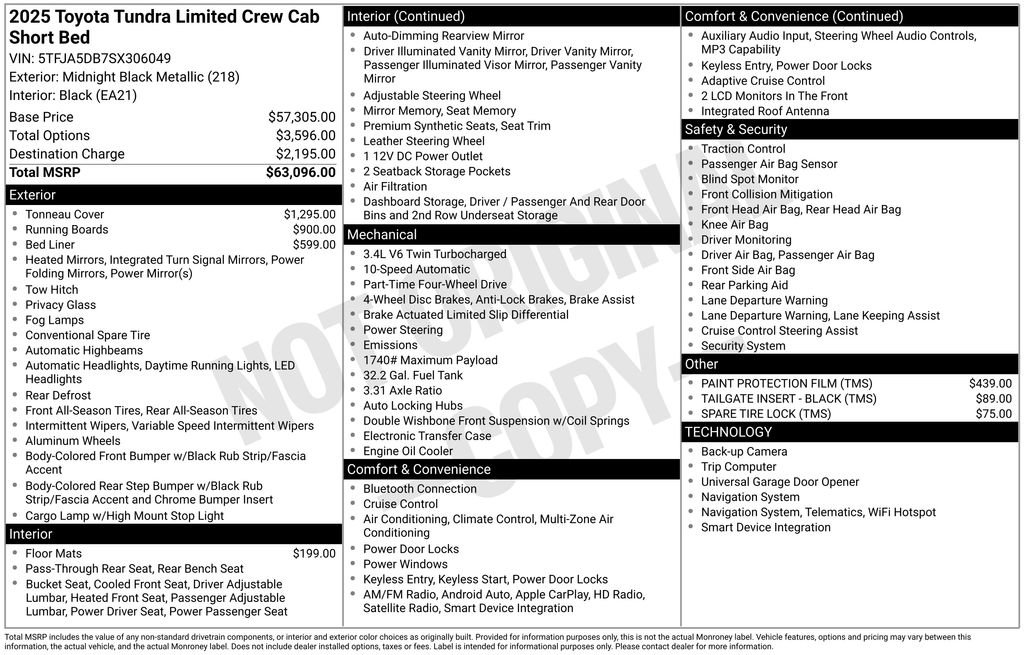 Used 2025 Toyota Tundra Limited AWD/4WD image 7