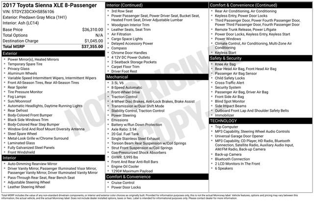 Used 2017 Toyota Sienna XLE FWD image 34
