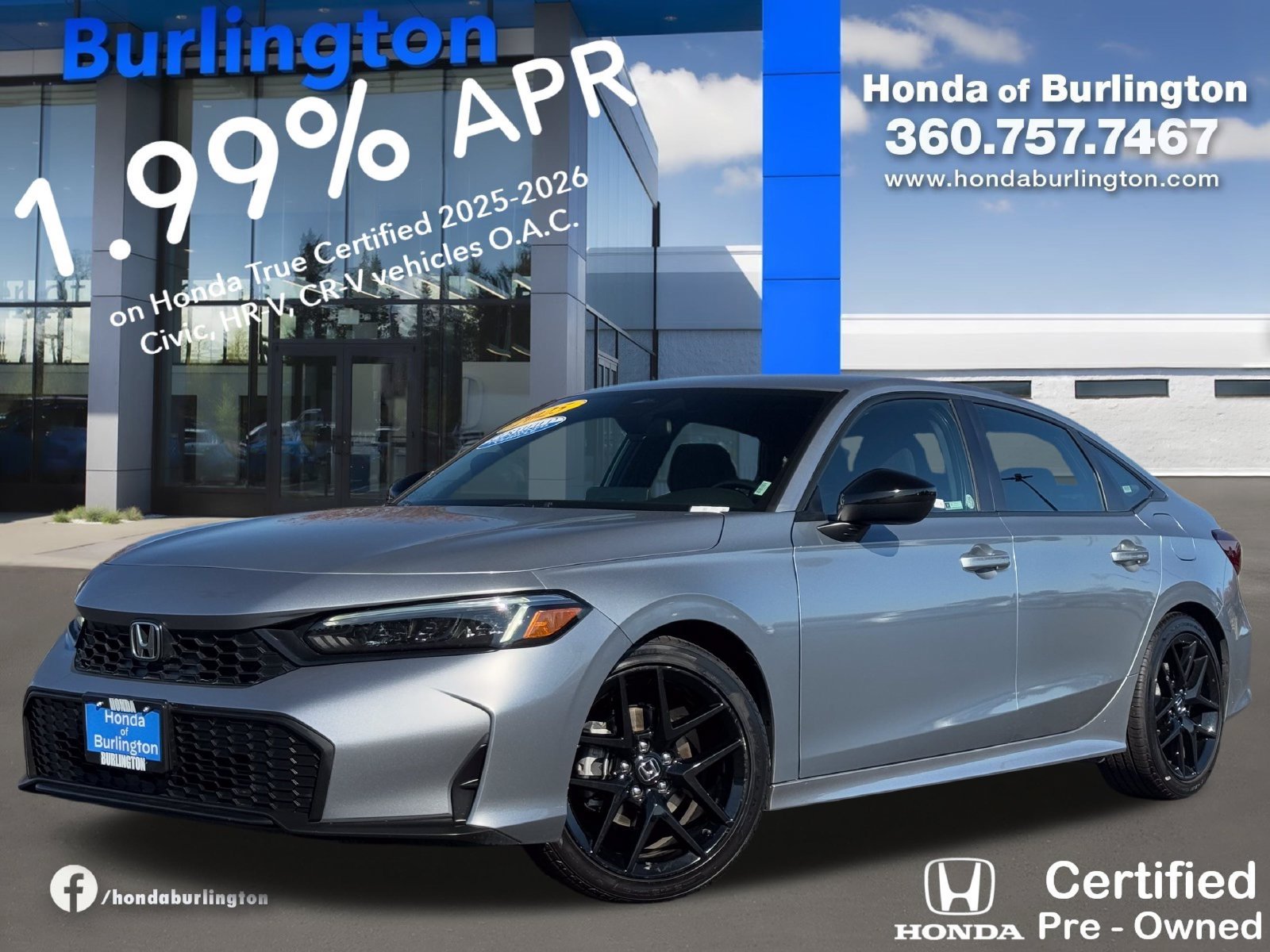 Certified 2025 Honda Civic Sport image 1