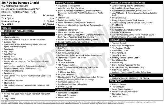 Used 2017 Dodge Durango Citadel