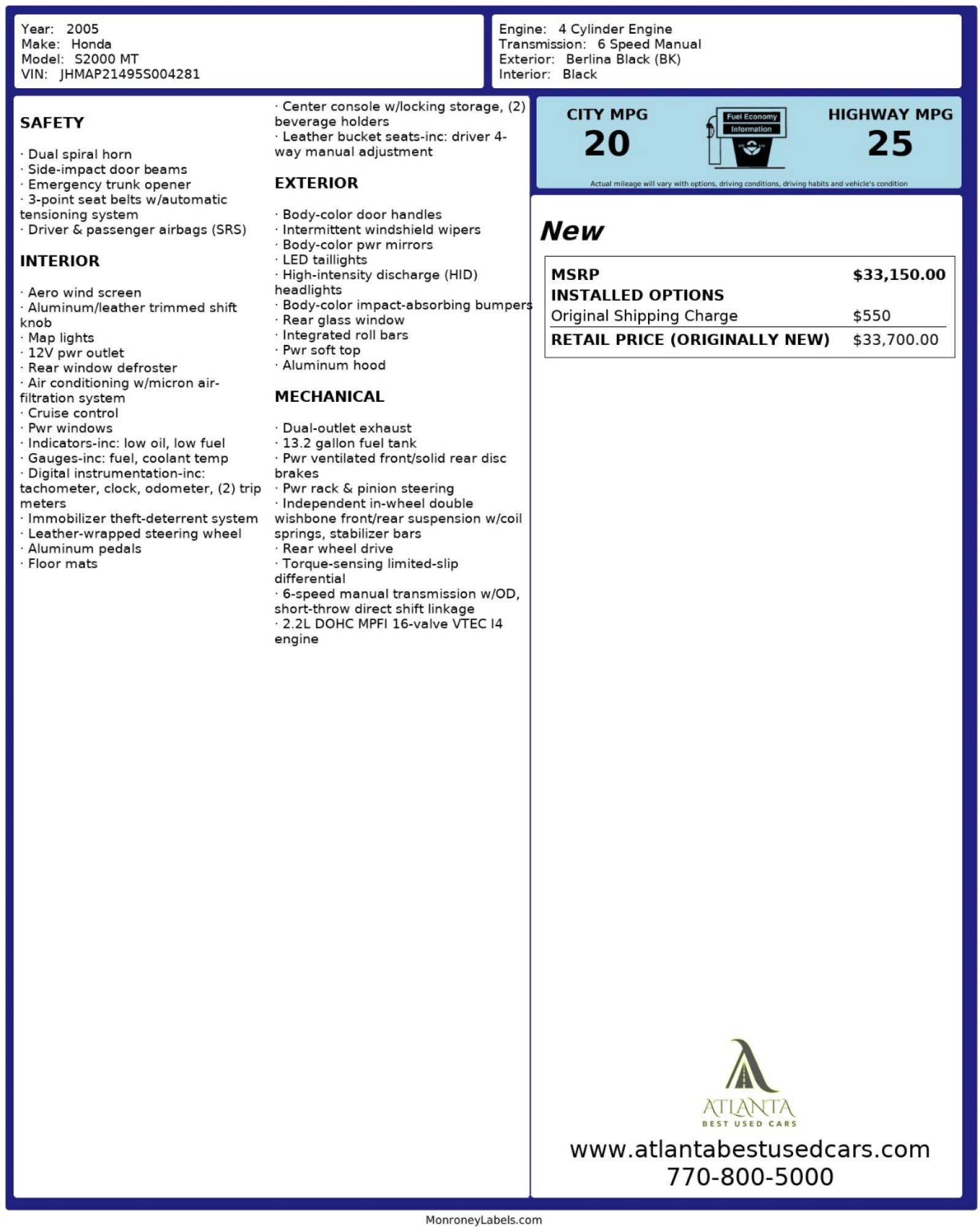 Used 2005 Honda S2000 image 40