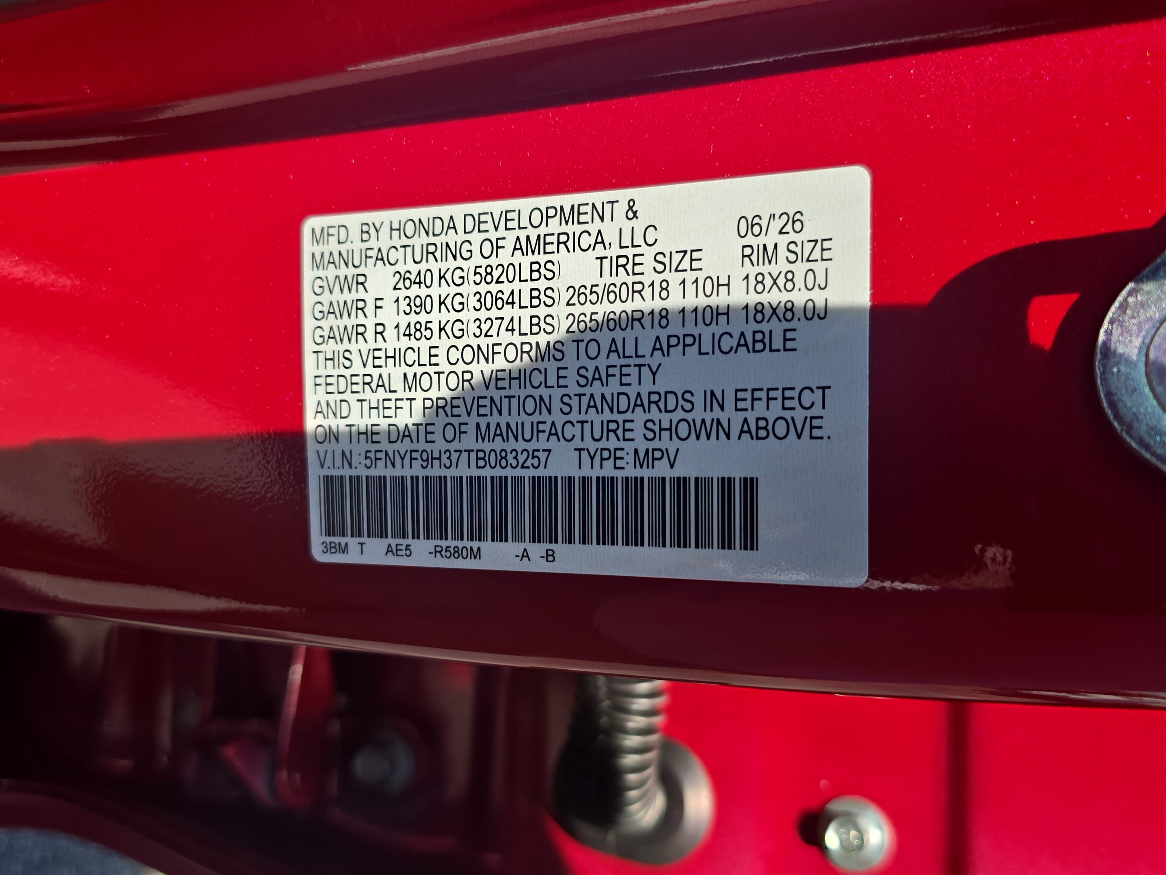 New 2026 Honda Passport RTL image 37