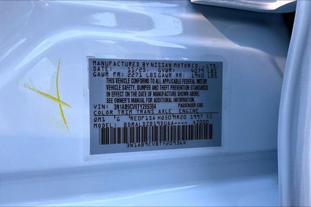 New 2026 Nissan Sentra SV w/ Floor Mat Package image 13