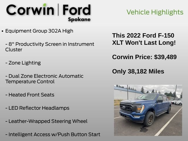 Used 2022 Ford F150 XLT w/ Equipment Group 302A High AWD/4WD image 12