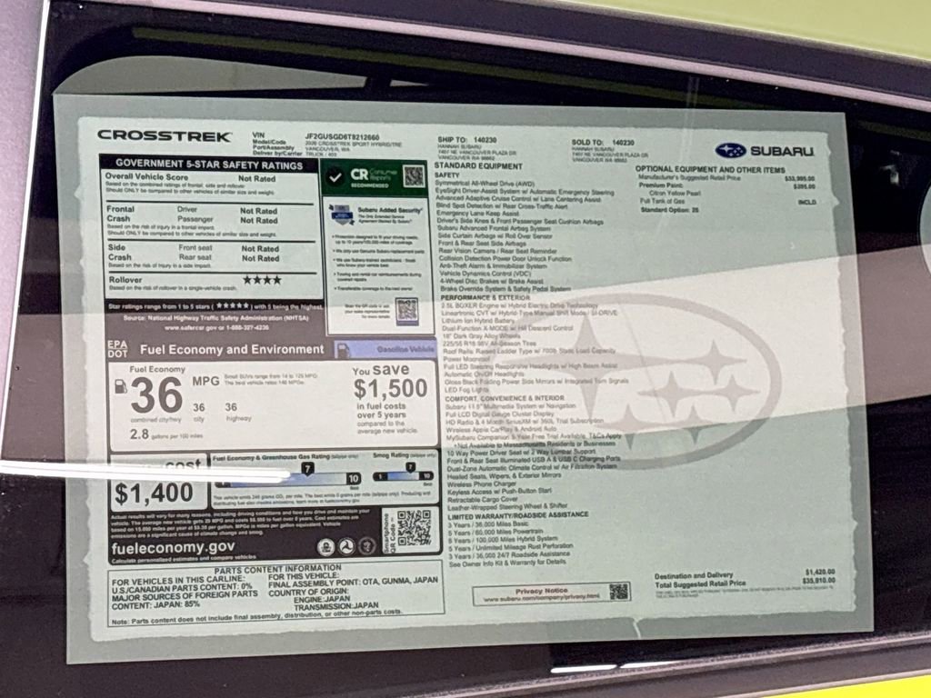 New 2026 Subaru Crosstrek 2.5i Sport image 25