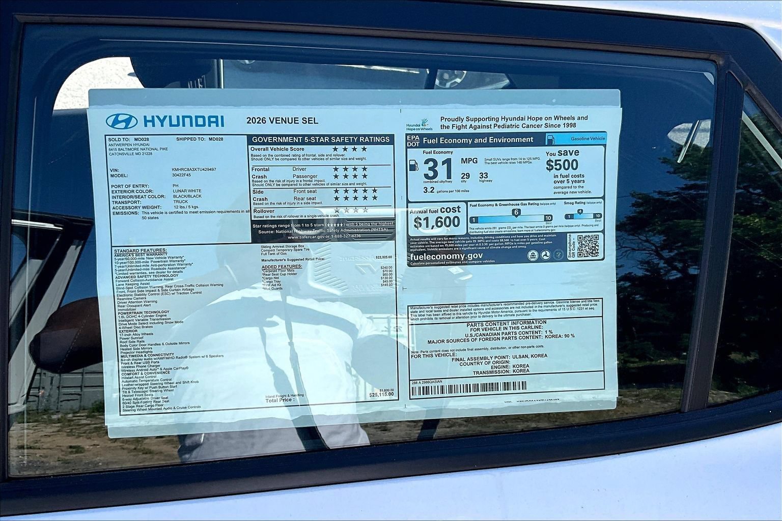 New 2026 Hyundai Venue SEL FWD image 12