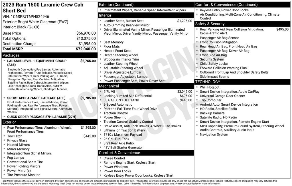 Used 2023 RAM 1500 Laramie AWD/4WD image 35