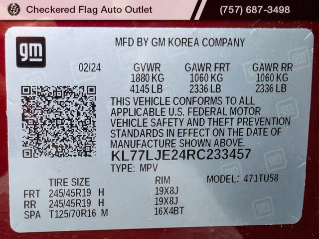 Used 2024 Chevrolet Trax RS w/ Sunroof Package FWD image 49