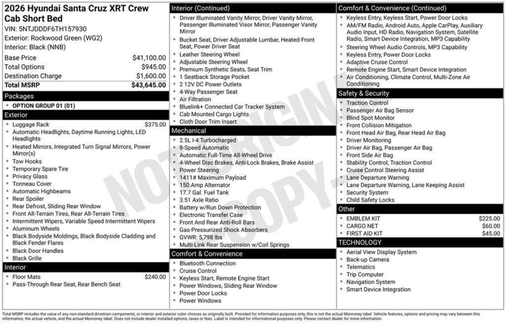 New 2026 Hyundai Santa Cruz XRT image 5
