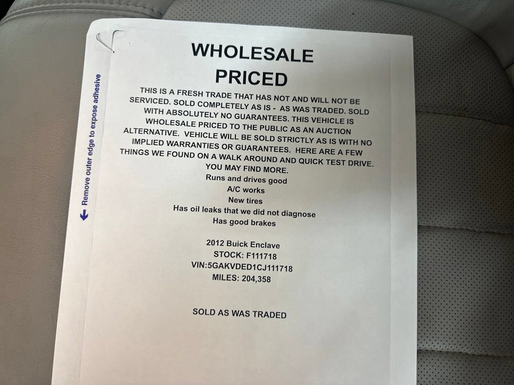 Used 2012 Buick Enclave Premium w/ Trailering Provision Package AWD/4WD image 34