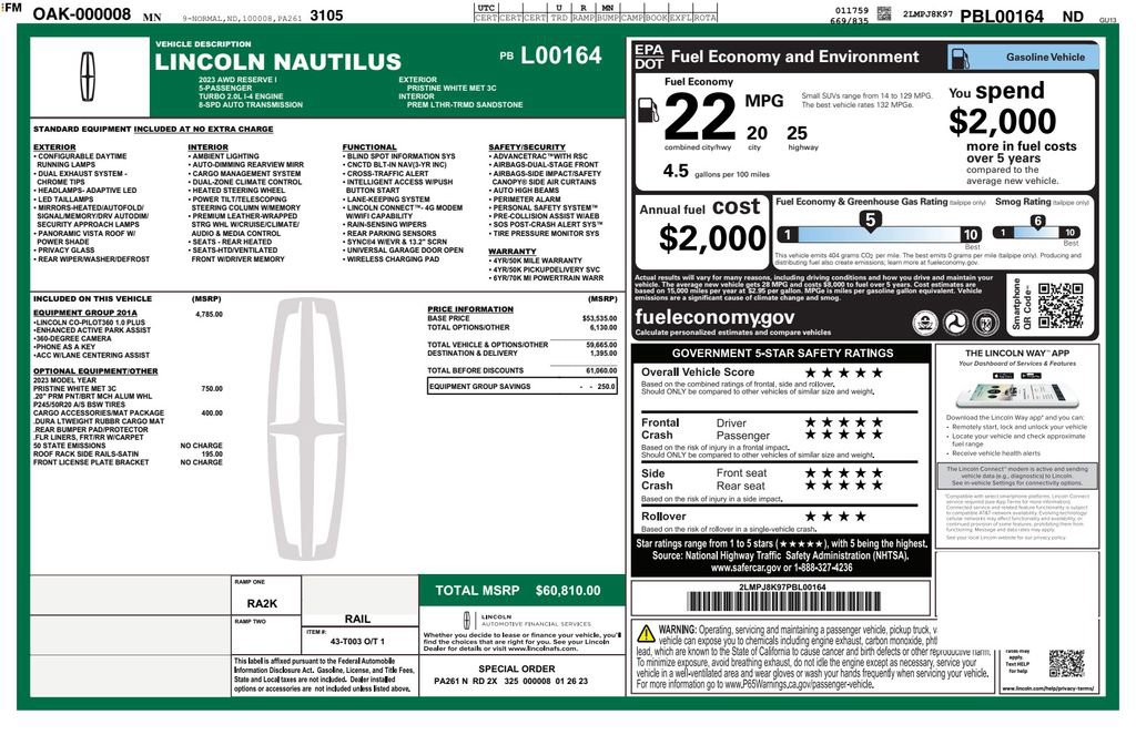 Used 2023 Lincoln Nautilus Reserve w/ Equipment Group 201A video 3