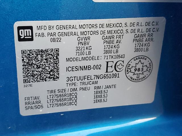 Certified 2022 GMC Sierra 1500 AT4X image 34