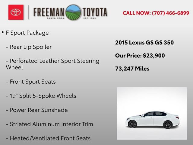 Used 2015 Lexus GS 350 w/ F Sport Package image 9