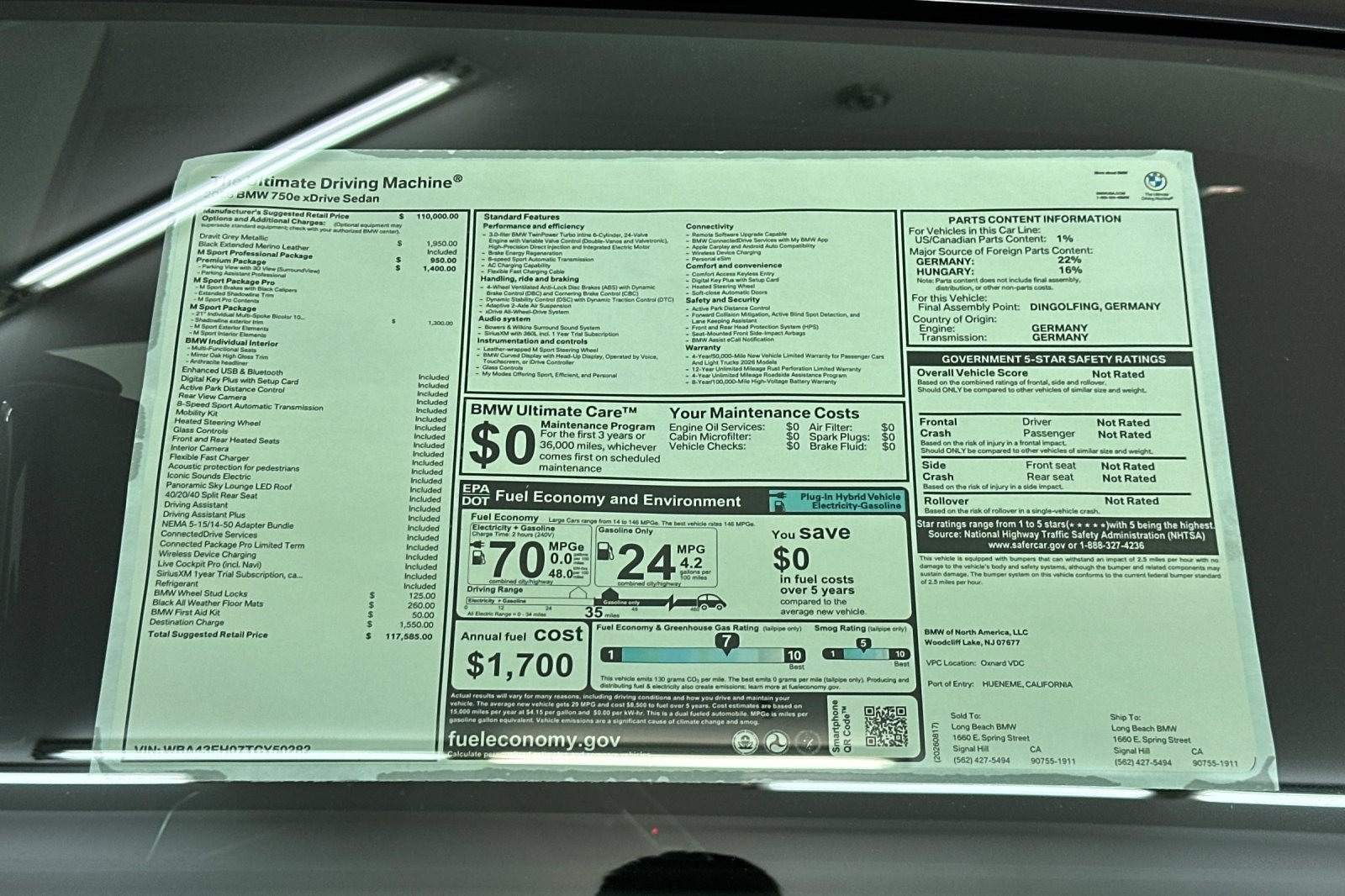 New 2026 BMW 750e xDrive w/ Premium Package AWD/4WD image 29