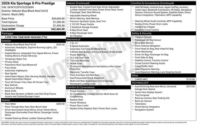 New 2026 Kia Sportage X-Pro Prestige AWD/4WD image 6