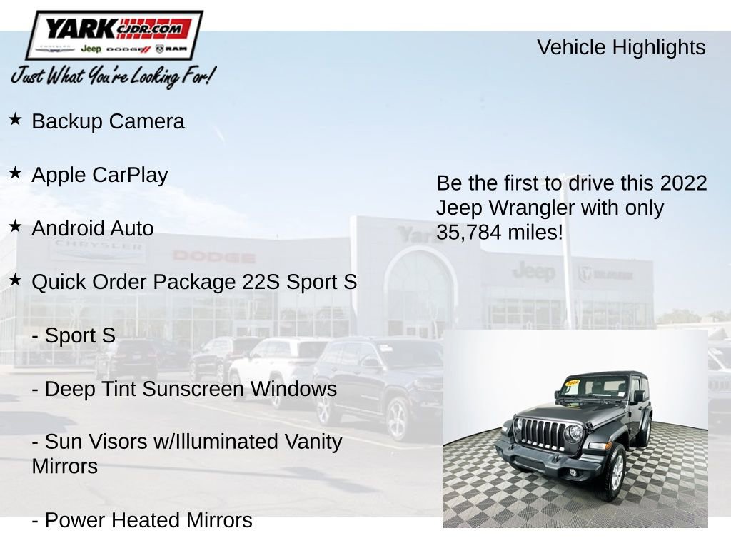 Certified 2022 Jeep Wrangler Sport S image 13