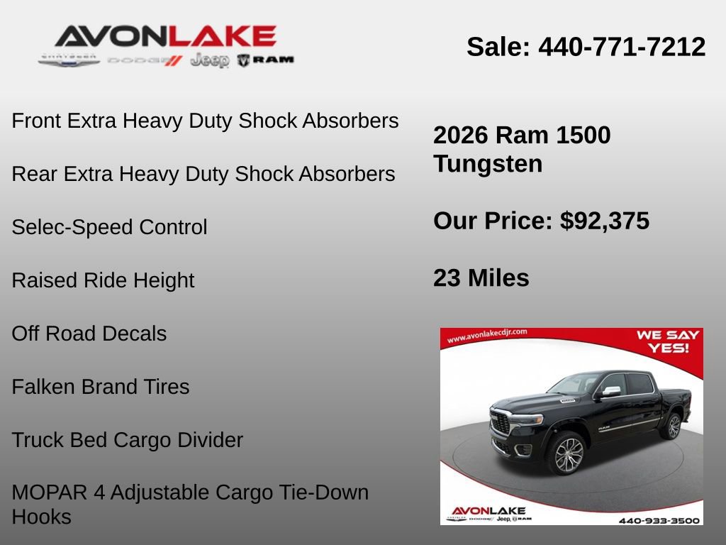 New 2026 RAM 1500 Tungsten w/ Off Road Group image 9