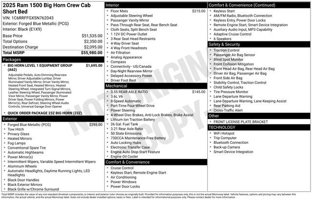 Used 2025 RAM 1500 Big Horn AWD/4WD image 18