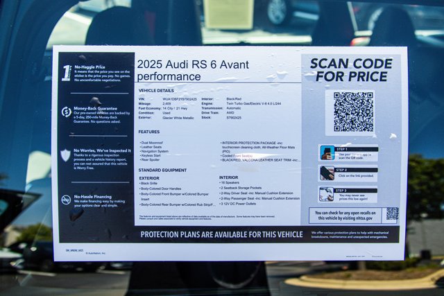 Certified 2025 Audi RS 6 performance AWD/4WD image 30