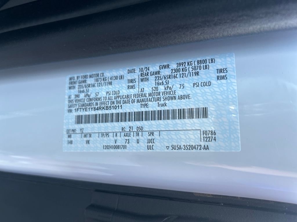 New 2024 Ford Transit 150 Low Roof w/ Load Area Protection Package image 26