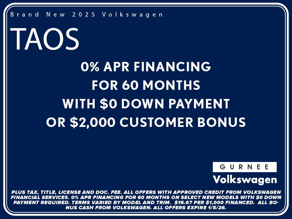New 2025 Volkswagen Taos S image 4
