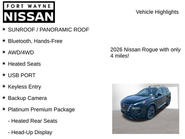 New 2026 Nissan Rogue Platinum w/ Platinum Premium Package AWD/4WD image 8
