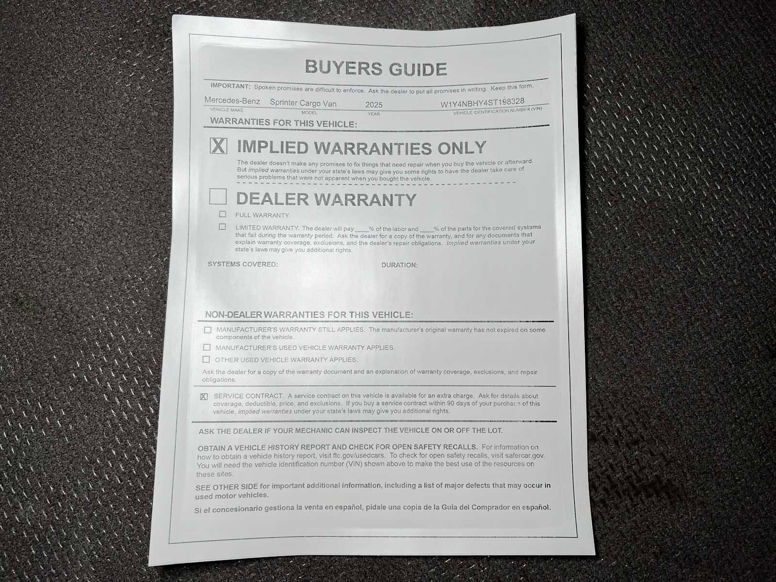 Used 2025 Mercedes-Benz Sprinter 2500 image 33